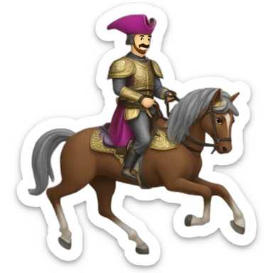 yavuz sultan selim riding a horse sticker