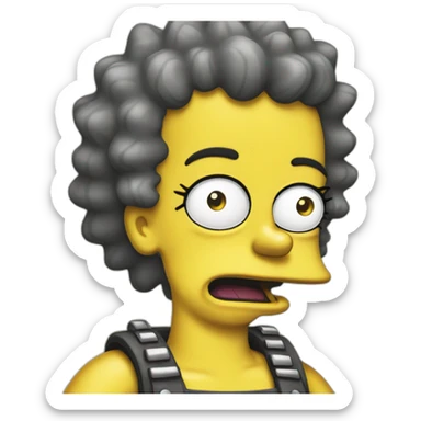Lisa Simpsons qui est une punk sticker