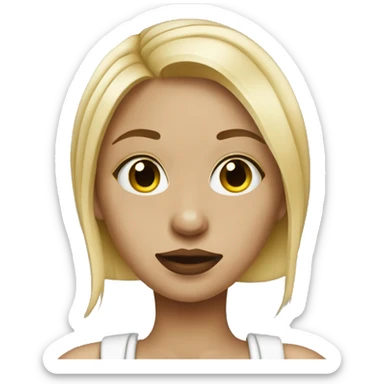 blonde girl with septum piercing  sticker