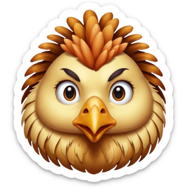 Woman turns into a chicken sticker