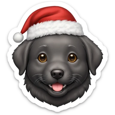 Charcoal Labrador retriever Christmas decoration  sticker