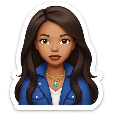 Tenitra Michelle Williams, R&B Singer from Destiny's Child with long dark brown hair, medium dark skin sticker