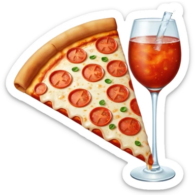 lon nước ngọt và pizza sticker