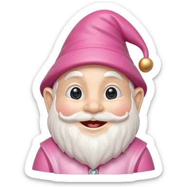 garden ornamental gnome pink sticker