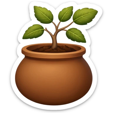 verre de terre en argile sticker