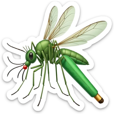 mosquito fumando un cigarro sticker