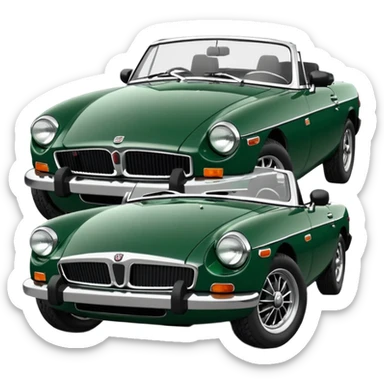 1977 British racing green Mgb roadster chrome bumper wire wheels reg plate YGR 151R  sticker