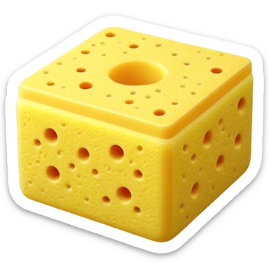 yellow dish washing sponge sticker