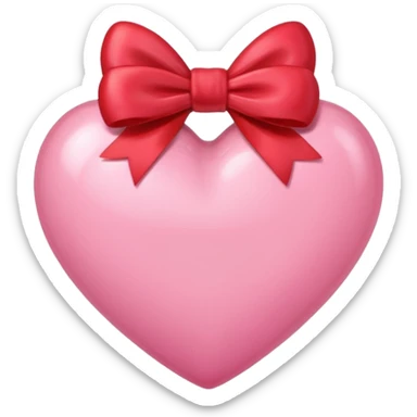 A pink heart with bow sticker