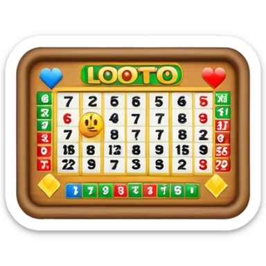 Campechan lotto table sticker