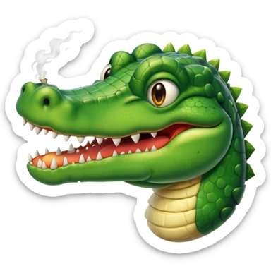 Un alligator habillé en smoking faisant un sourire sticker