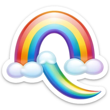 white iridescent rainbow-gradient shiny Fakémon-Spectrobes (full body) sticker