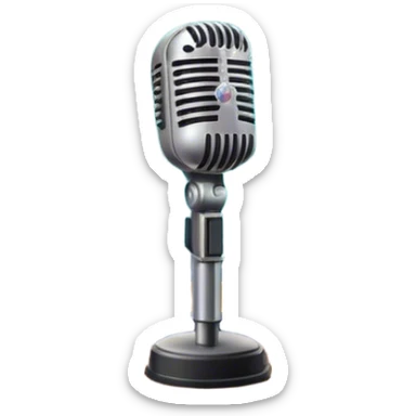 Icon for 50s American Musical Theater: a retro stage with neon lights, a classic microphone on stage, vintage piano, musical notes, vintage theater curtains, and Broadway-style elements. Avoid focusing solely on the piano. Transparent background. sticker