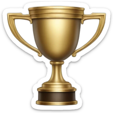 royal empty Christian trophy for the winner with a cross on royal background sticker