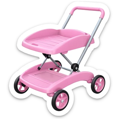 pink baby walker sticker