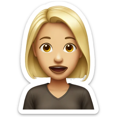 Girl with tounge out sticker