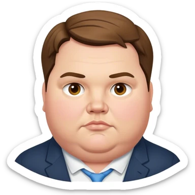 Extremely Fat JD Vance  sticker