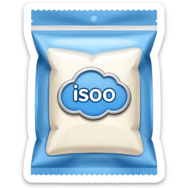 A little baggie filled with baking powder sticker