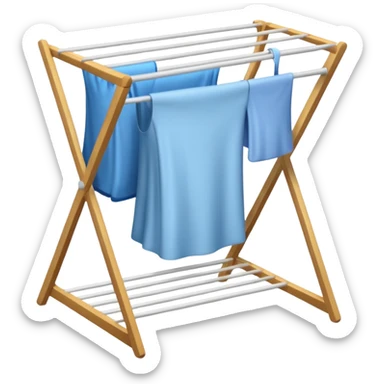 laundry drying rack sticker