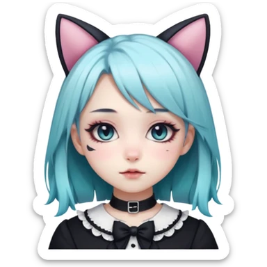 Gorgeous Edgy Kawaii Lolita Gradient Beautiful Anime Emo CatLady sticker