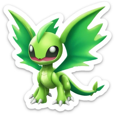 Cool Edgy Chibi Legendary Shiny Fakemon-Pokémon-Genesect-Flygon With Full Body Detailed High Quality sticker