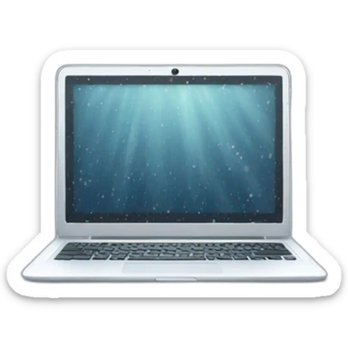 laptop in a snowstorm sticker