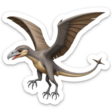 make a pterodactyl flying sticker