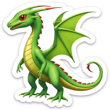 Helioptile-Flygon-Grovyle-fusion (full body) sticker