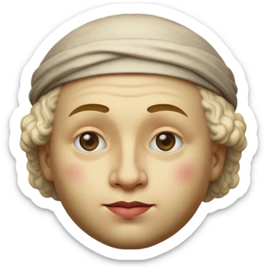 Cinematic Realistic Rembrandt Pop Culture Emoji, depicted with dramatic chiaroscuro reminiscent of the master, rendered with lifelike detail and moody historic lighting. sticker