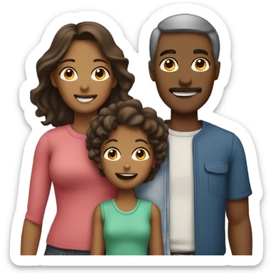 Two parents and two kids sticker