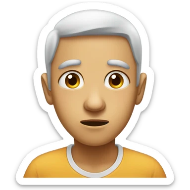 Rolling eyes in annoyance  sticker