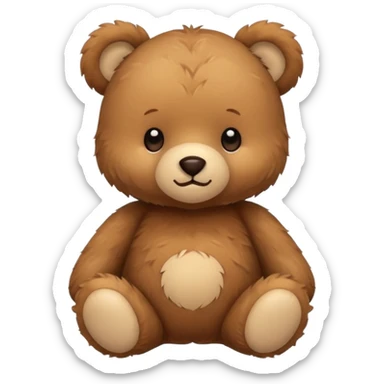 Cute flat-style teddy bear icon for infant daycare. i want to feel safe when see that teddy
 sticker