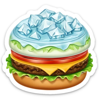 iceberg salad cut for burger sticker