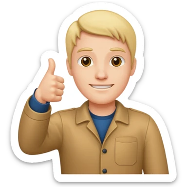 Double thumbs up sticker