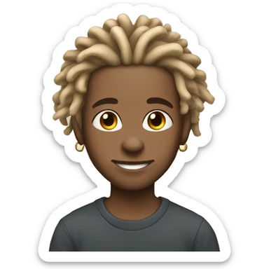Pretty light skin boy with locs  sticker