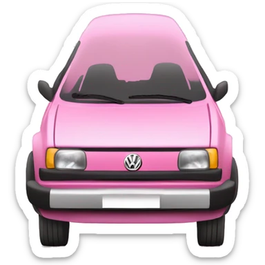 Pink Volkswagen Jetta  sticker