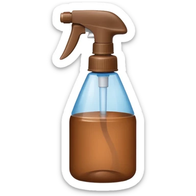 spray bottle brown colored sticker