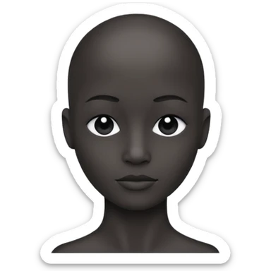 Minimalist flat vector icon, iOS style, thin black outline on a white background. Human silhouette. Black, completely monochrome, matte. Impersonal, no eye sockets, no hair. sticker