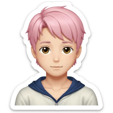 Shiny Blushing Cute Romantic Sexy Handsome Shoujo Anime Guy Boy Man Trending Style Cottagecore  sticker