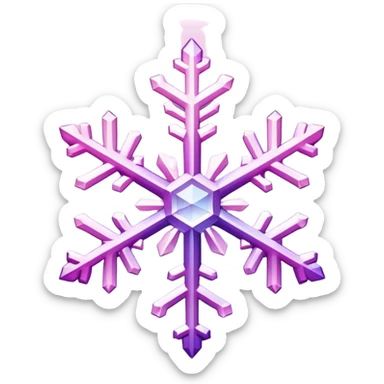 pastel pink and purple gradients snowflake  sticker