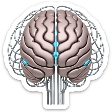 a second brain connected to a database sticker