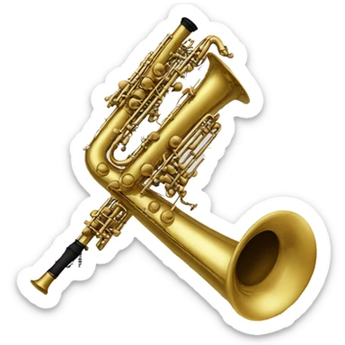 Oboe instrumebt sticker