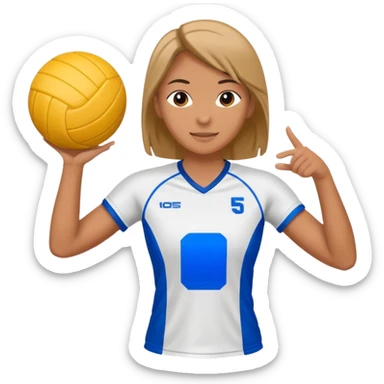 volleyball player, horse, with volleyball ball sticker