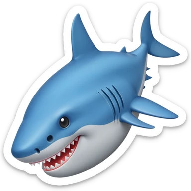 Un tiburón con zapatos azules 🦈👟 sticker