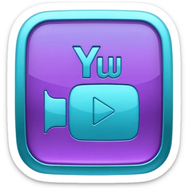 Purple and Cian Symbol youtube app sticker
