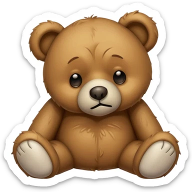 Hungover teddy bear  sticker