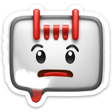 Whiteboard with red marker sticker