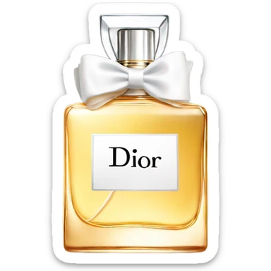 Dior perfume with white bow sticker