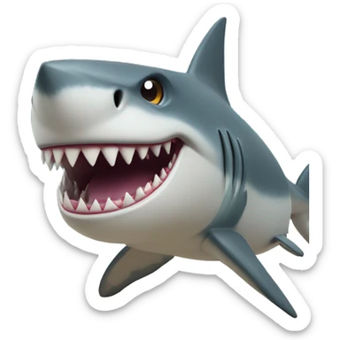 Shark tiger beach sticker