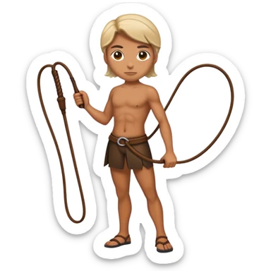 A person whipping a whip sticker